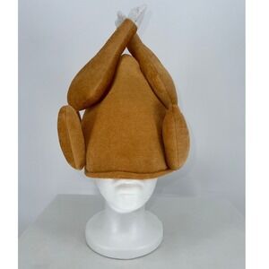 Unbranded Roasted Turkey Plush Novelty Hat Thanksgiving Costume Brown Mens OS